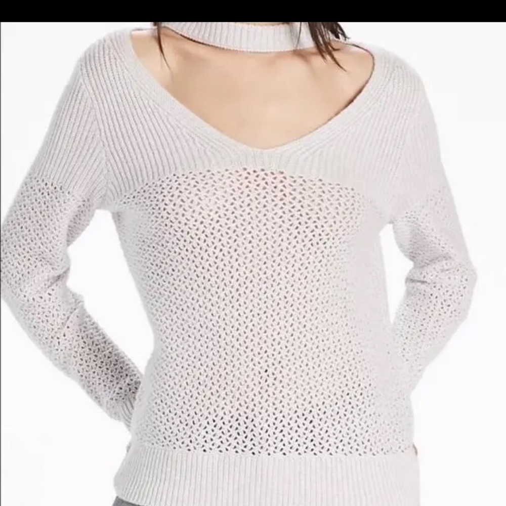Lucky Brand Light Gray Dakota Sweater Sz M